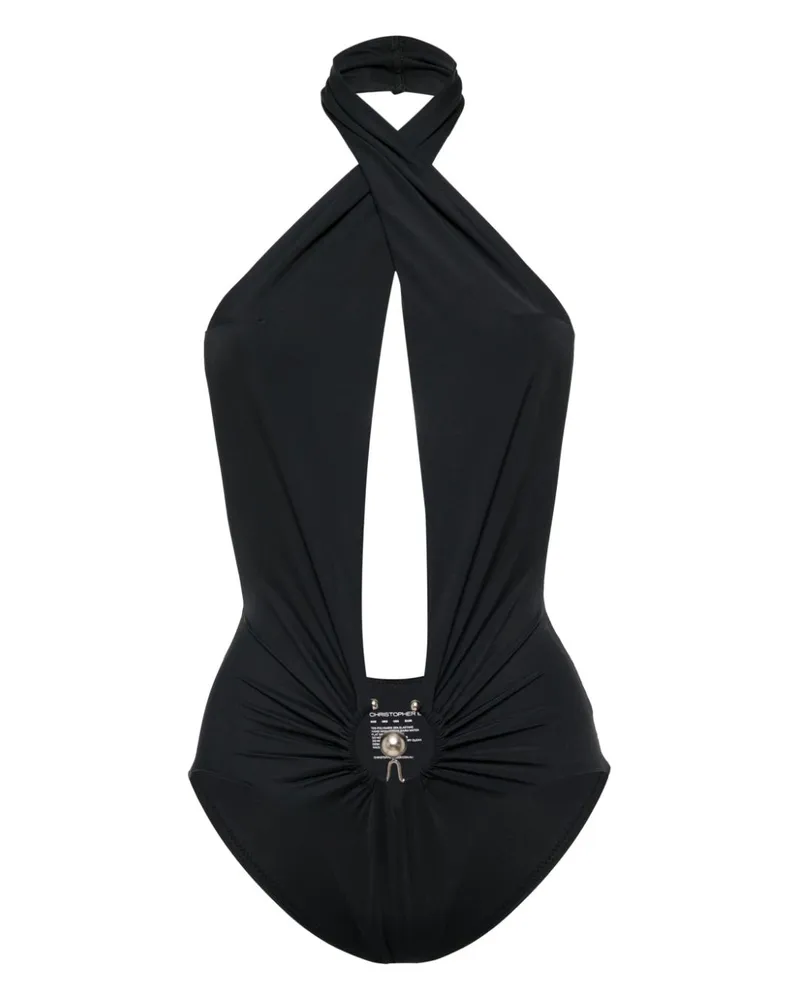 Christopher Esber Pierced Orbit Neckholder-Body - Schwarz Schwarz