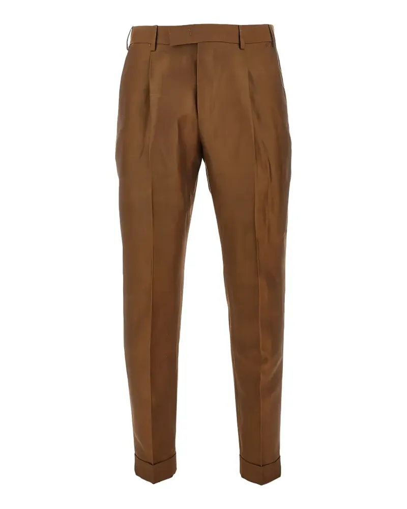 PT TORINO pleated trousers - Braun Braun