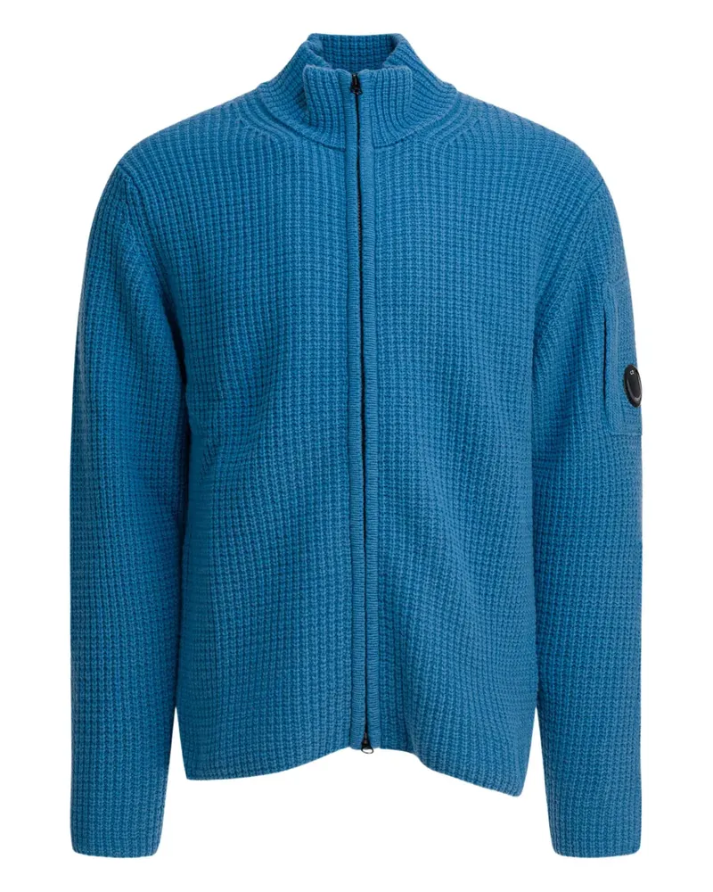 C.P. Company high-neck zip-up cardigan - Blau Blau