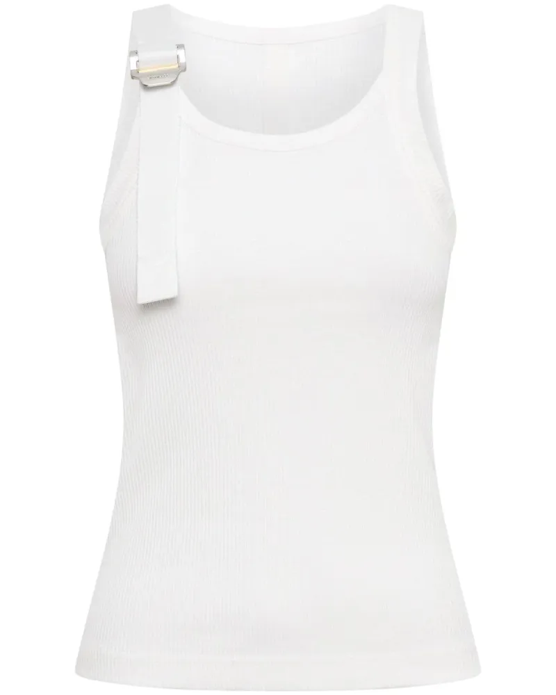 Dion Lee Geripptes Tanktop mit Gürteldetail Weiß