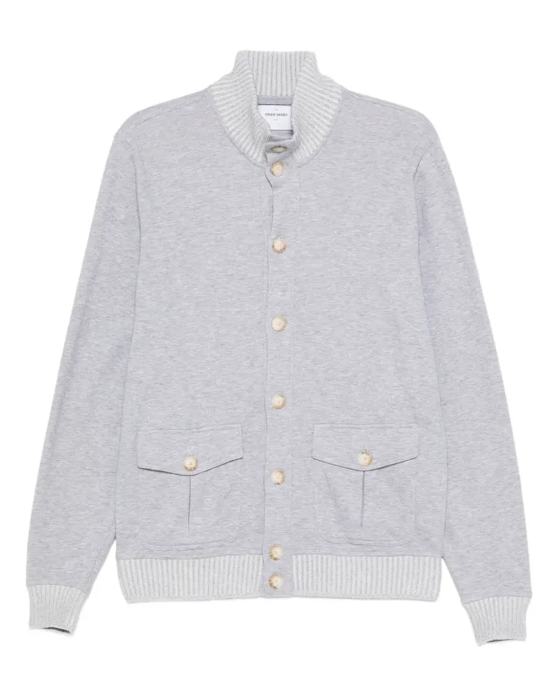 Gran Sasso Gerippte Jacke mit Knopfverschluss - Grau Grau