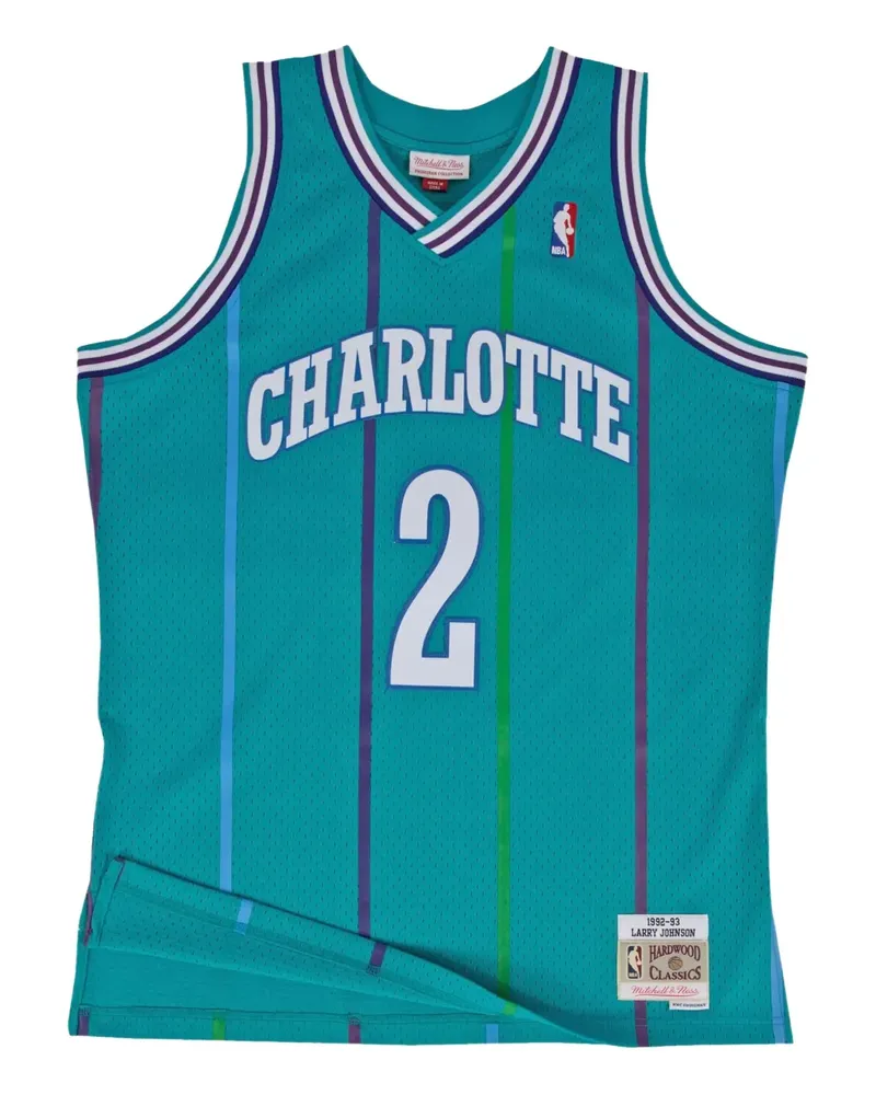 Mitchell & Ness x NBA Charlotte Hornets 92 Larry Johnson Swingman Road Tanktop - Grün Grün