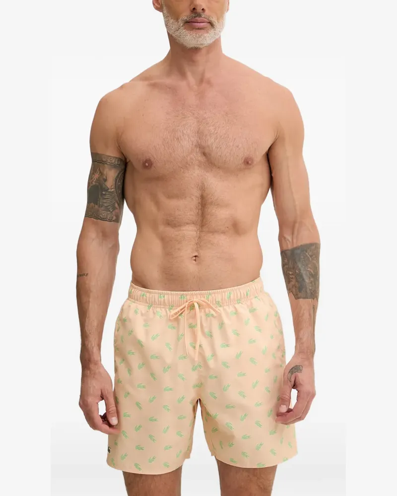 Lacoste logo-print swim shorts - Rosa Rosa