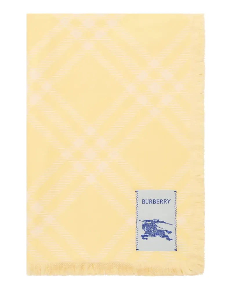 Burberry wide Check wool silk scarf - Gelb Gelb
