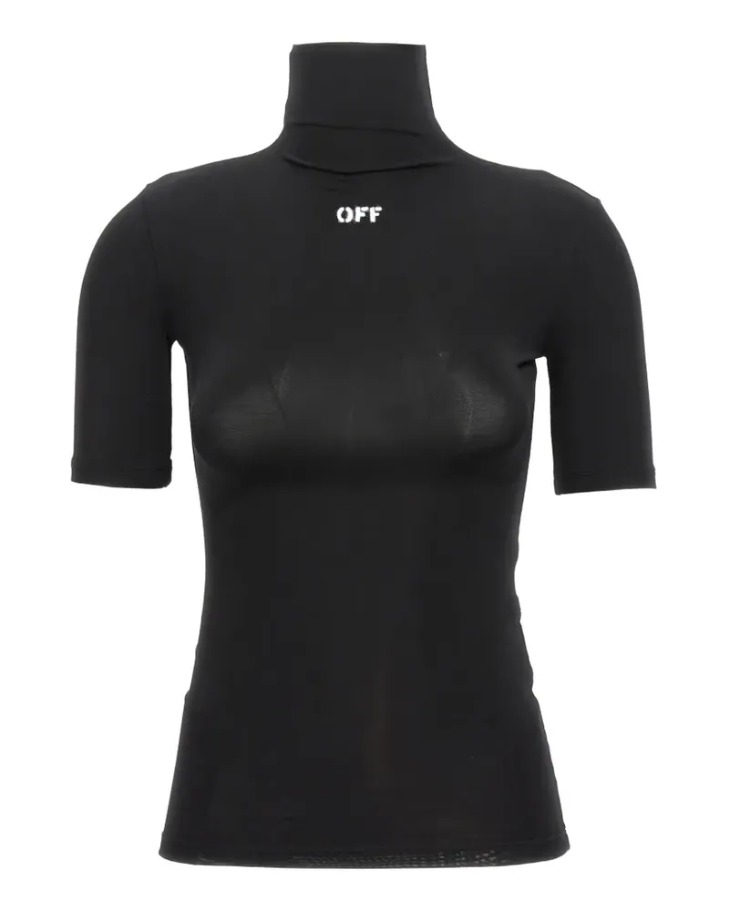 OFF-WHITE Off Stamp T-Shirt mit Logo-Print - Schwarz Schwarz