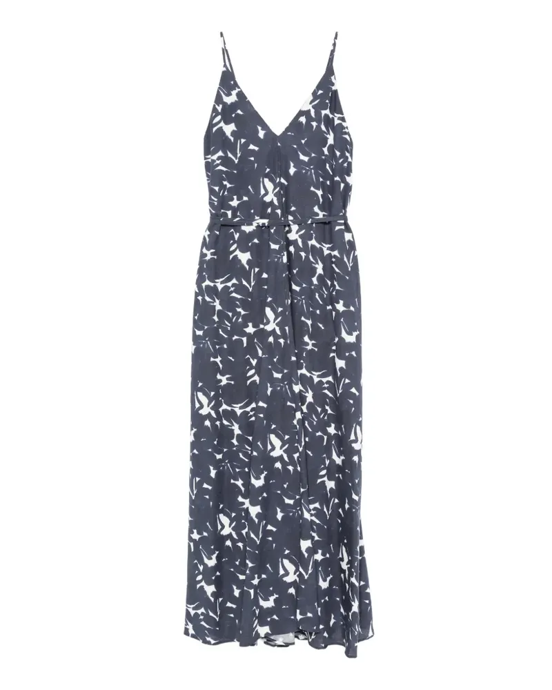 XACUS Amelia abstract-print maxi dress - Blau Blau