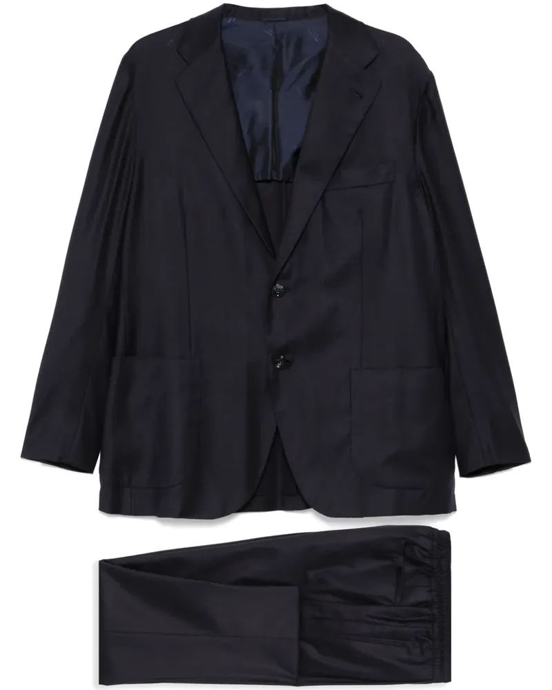 Kiton Einreihiger Anzug - Blau Blau