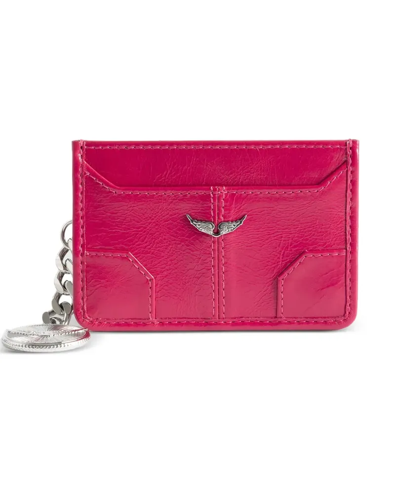 Zadig & Voltaire Sunny Pass leather cardholder - Rosa Rosa