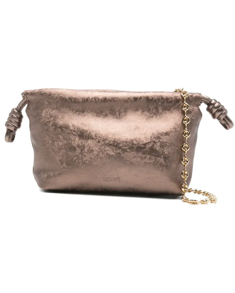 Loewe Flamenco Clutch mit Knoten - Braun Braun
