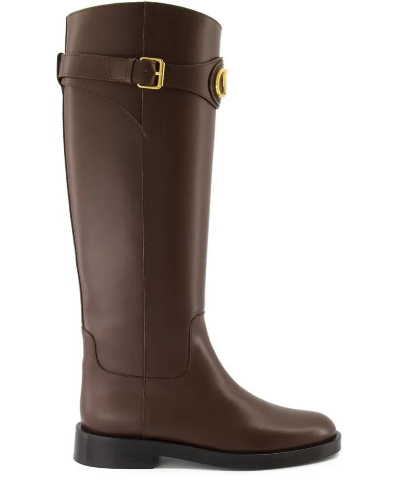 Valentino Garavani Stiefel mit Logo-Schnalle - Braun Braun