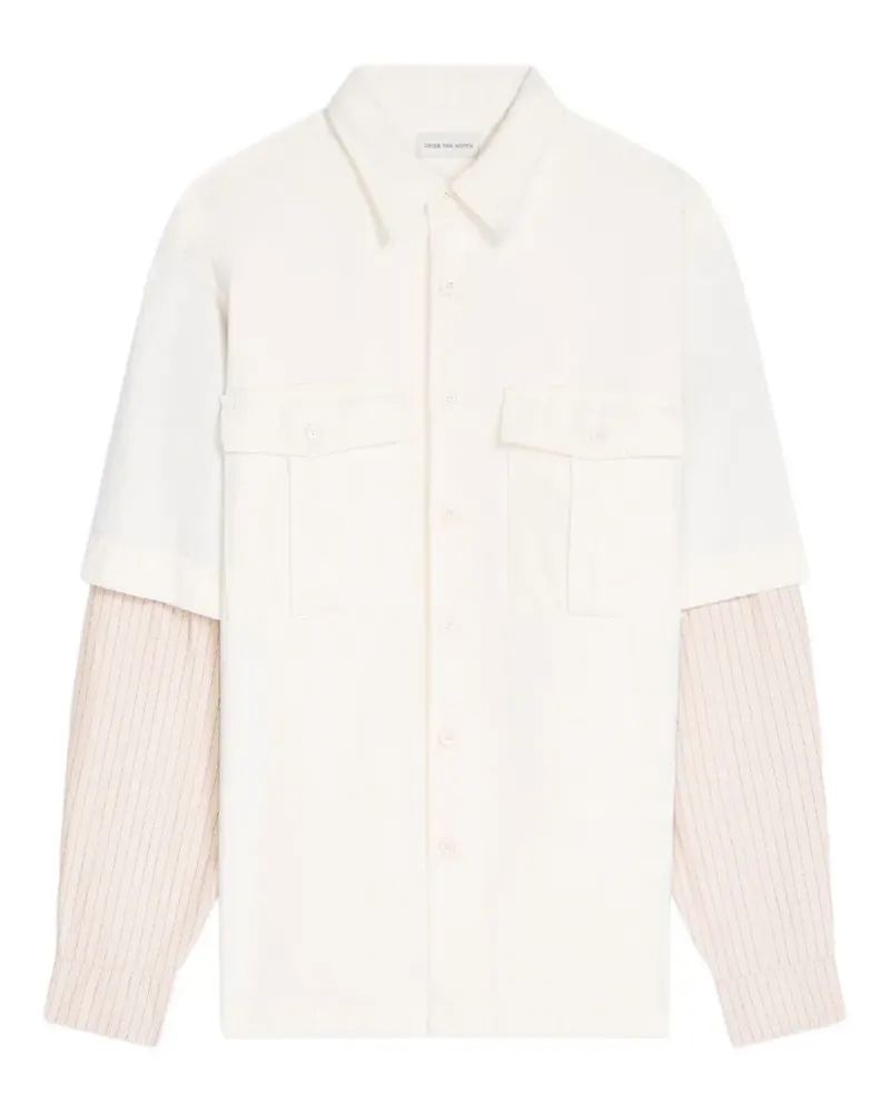 Dries van Noten Klassisches Jeanshemd - Weiß Weiß