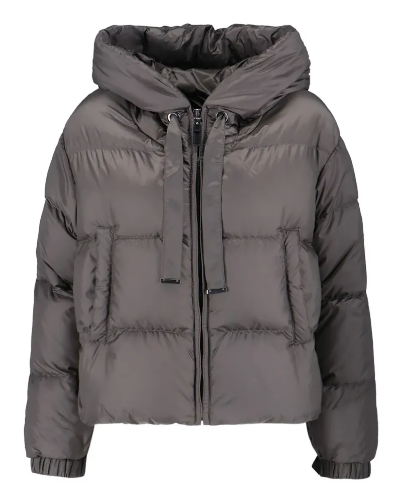 Max Mara Gefütterte Kapuzenjacke - Grau Grau