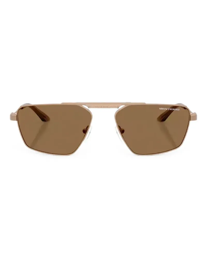 Armani Exchange Sonnenbrille mit geometrischem Gestell - Braun Braun