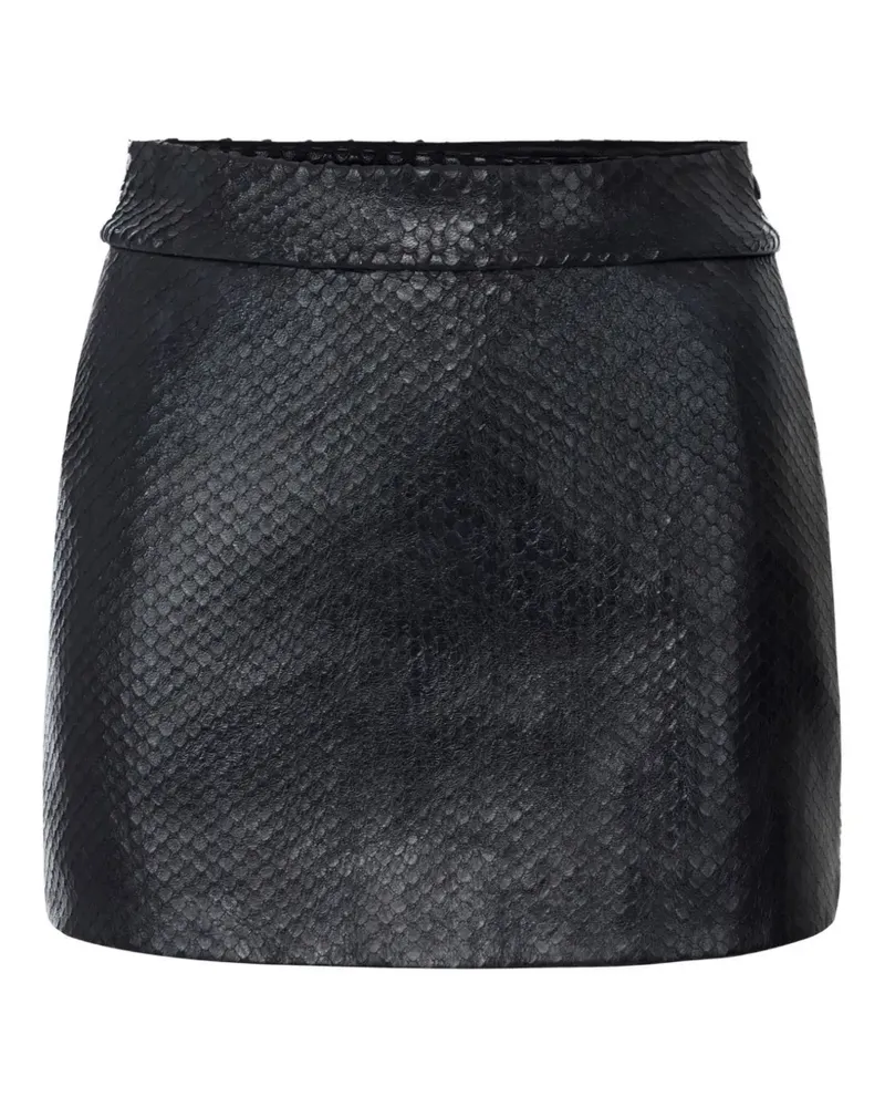 Elisabetta Franchi Minirock mit Fischschuppenmuster - Schwarz Schwarz