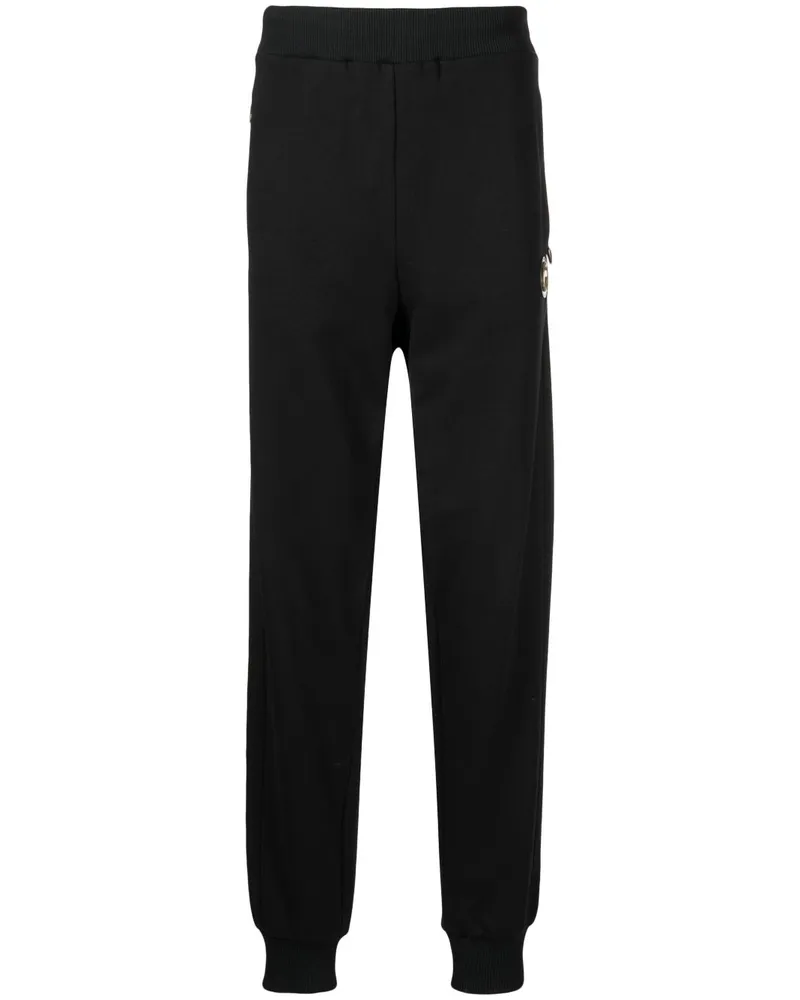 Roberto Cavalli Jogginghose mit Logo-Schild - Schwarz Schwarz