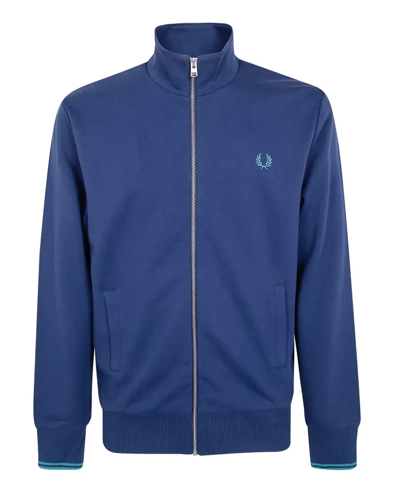 Fred Perry logo-embroidered zip-up sweatshirt - Blau Blau