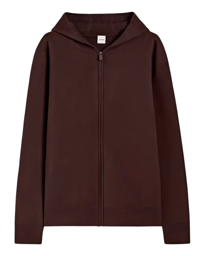 ASPESI zip-up knitted hoodie - Braun Braun