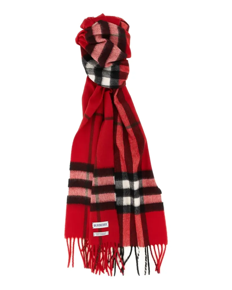 Burberry Schal aus Kaschmir mit Check - Rot Rot