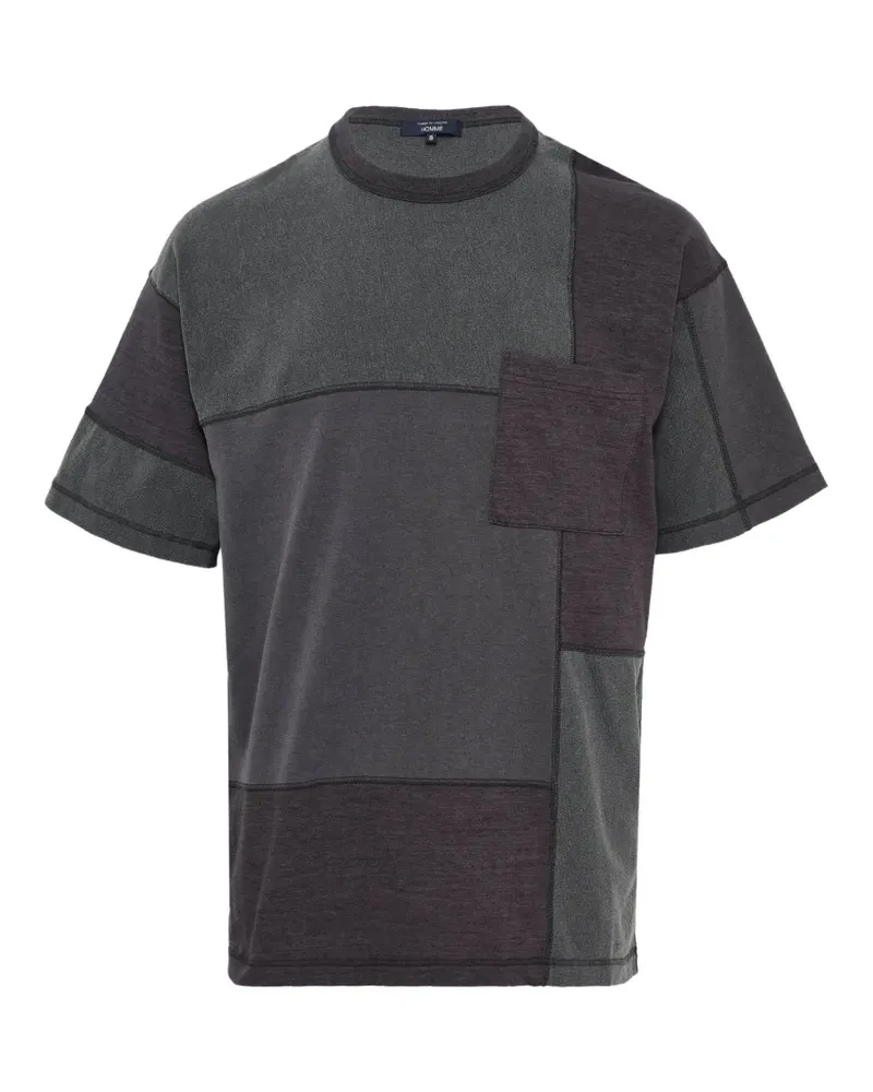 Comme des Garçons T-Shirt im Patchwork-Look - Grau Grau