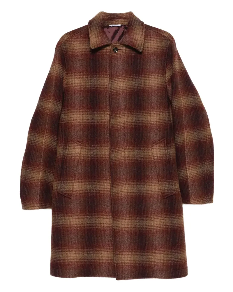 Manuel Ritz checked coat - Rot Rot
