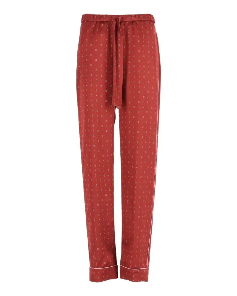 forte_forte Le Club print satin-finish pajamas - Rot Rot