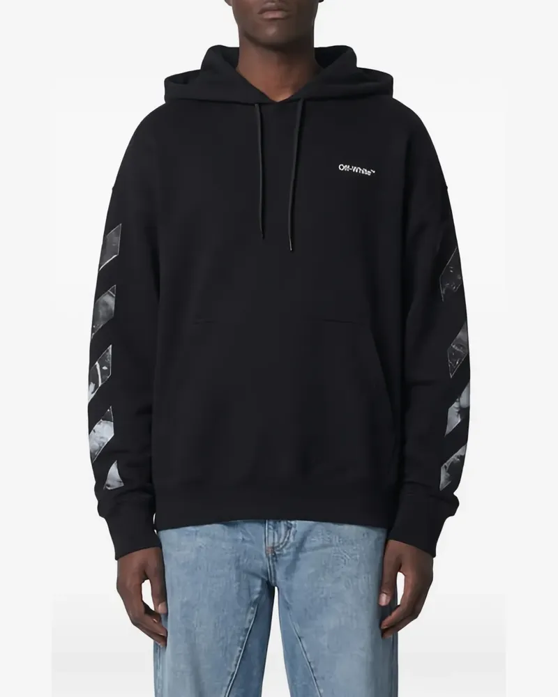 OFF-WHITE Hoodie mit Logo-Print - Schwarz Schwarz