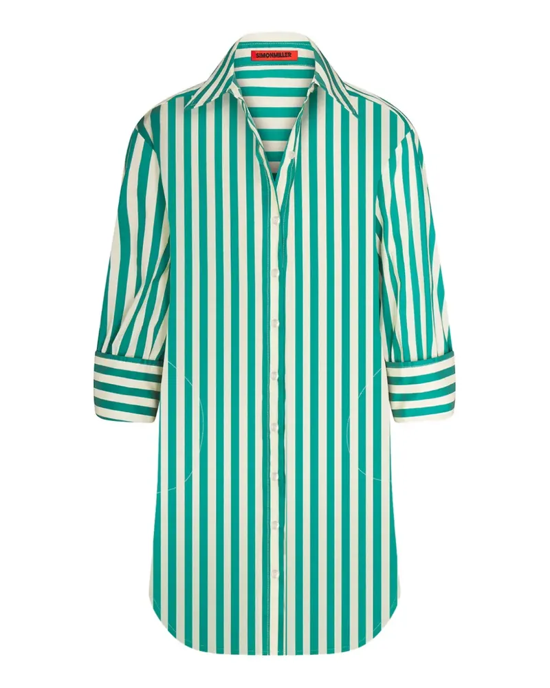 Simon Miller Kena striped mini shirt dress - Grün Grün