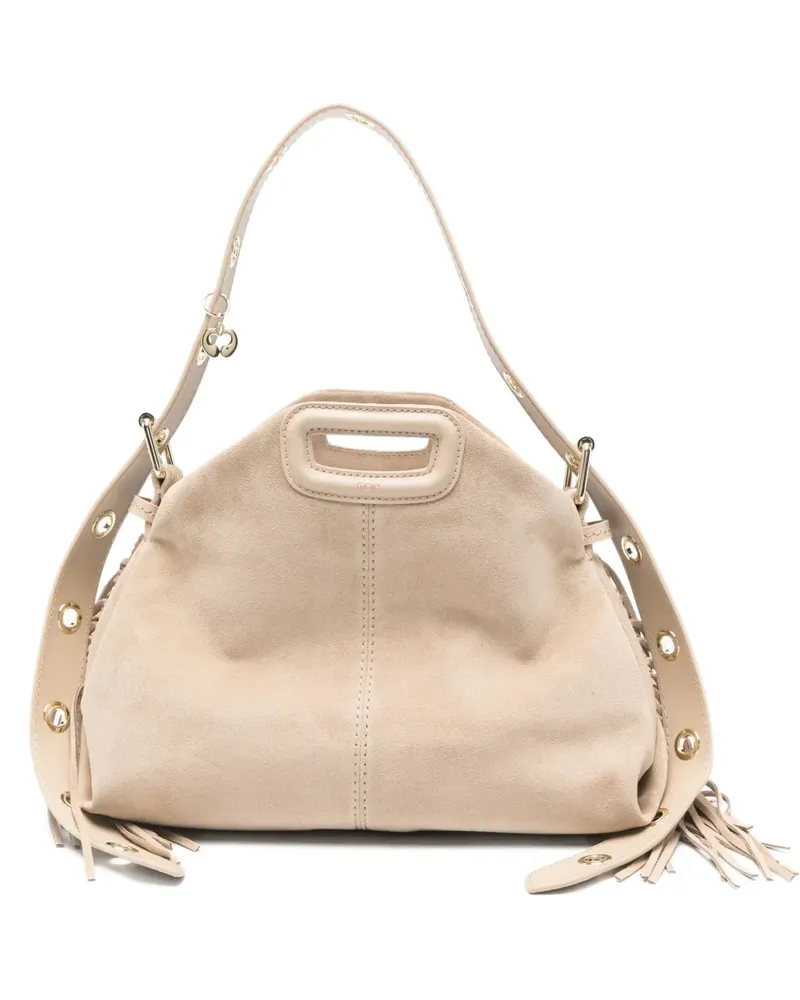 Maje Tote Bag mit Fransen - Nude Nude