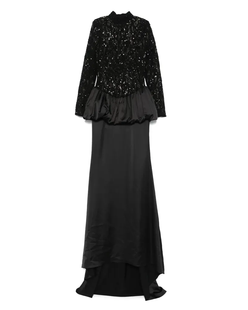 NISSA Robe aus Spitze mit Pailletten - Schwarz Schwarz