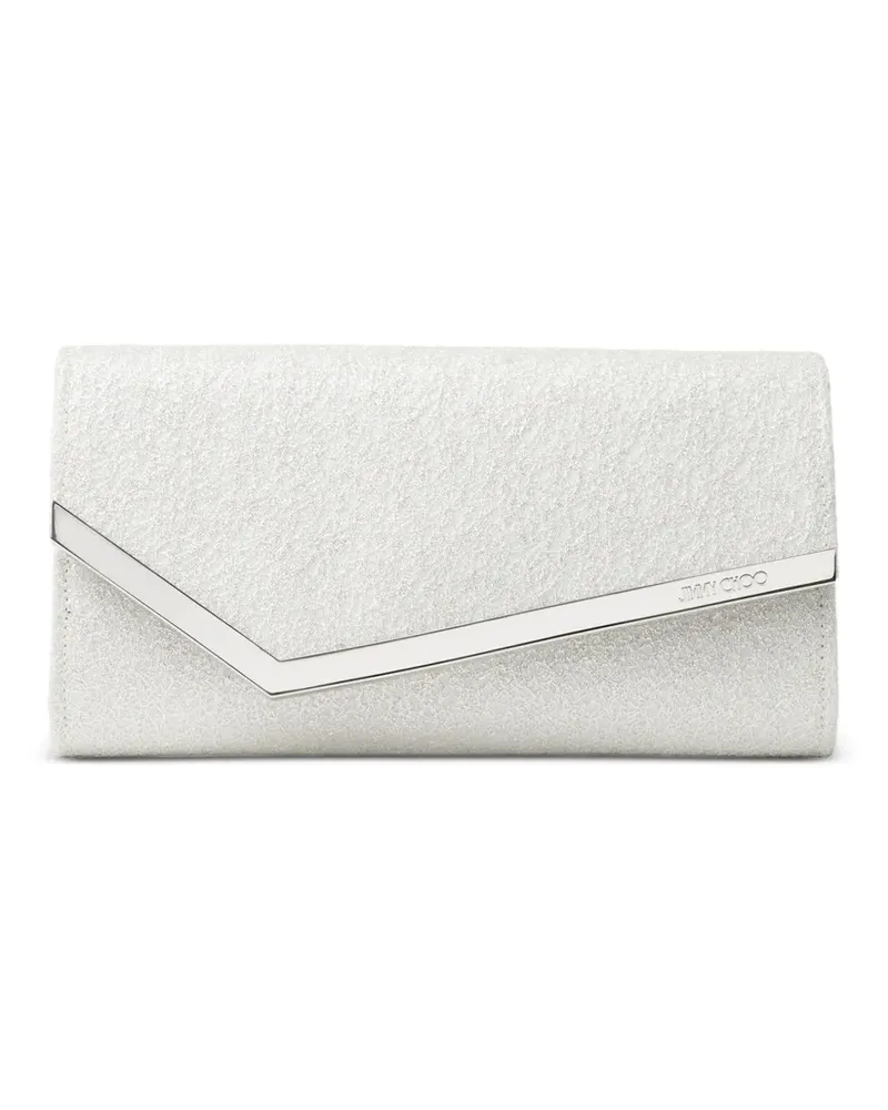 Jimmy Choo Emmie Clutch im Glitter-Look - Silber Silber