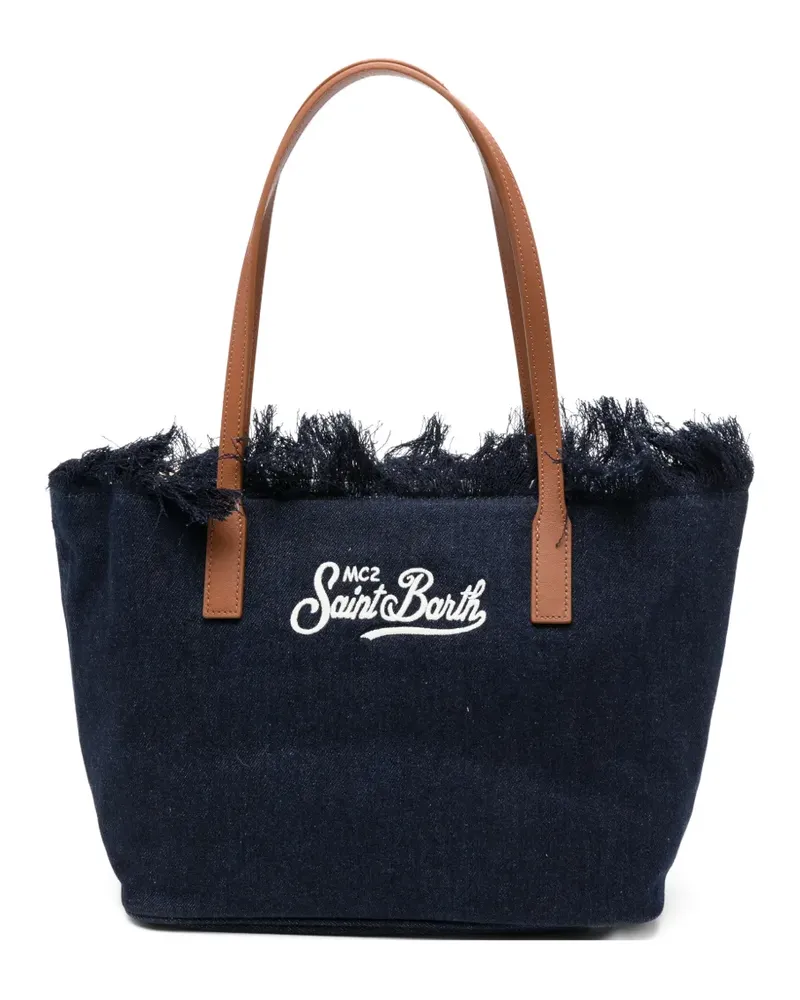 MC2 Saint Barth City Tote Bag mit Fransen - Blau Blau