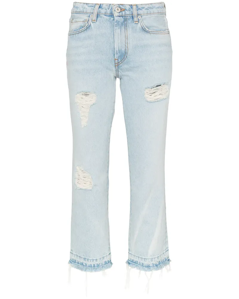 Heron Preston Gekürzte Distressed-Jeans - Blau Blau