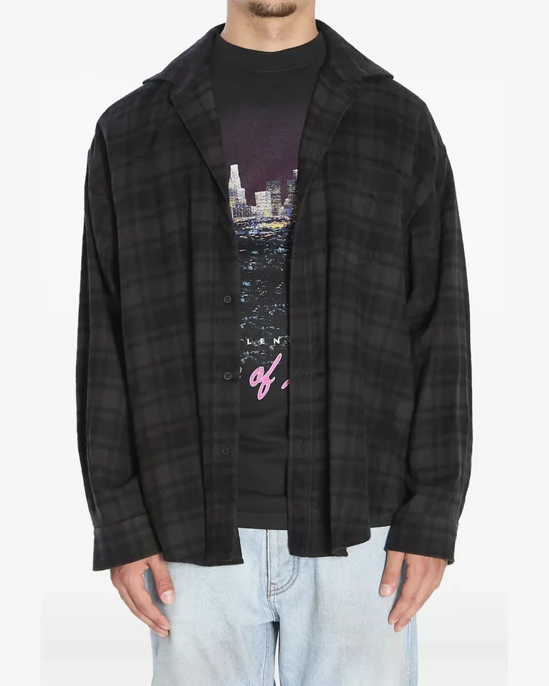 Balenciaga Hemd im Layering-Look - Schwarz Schwarz
