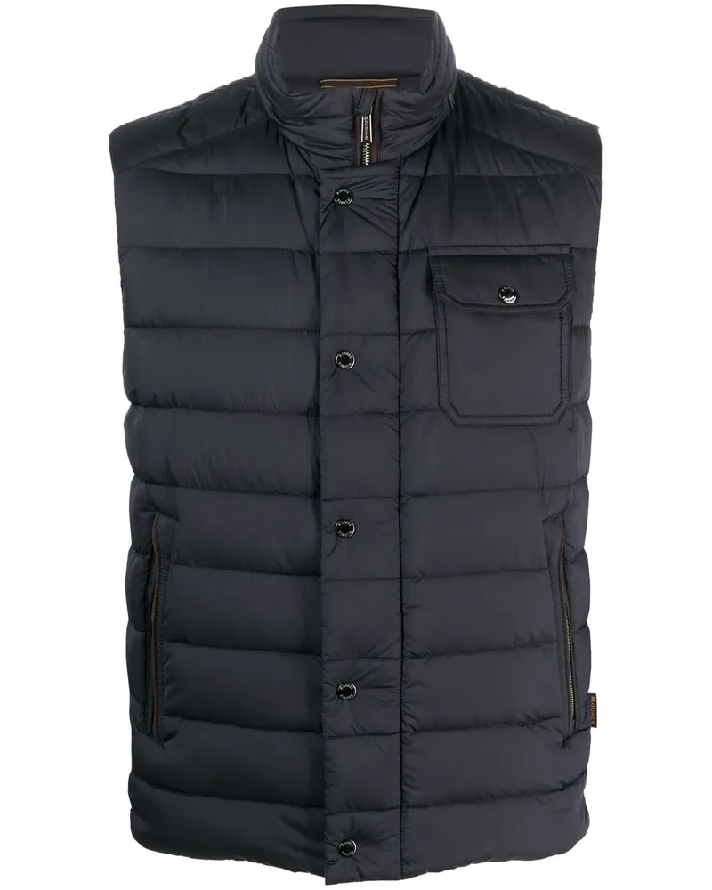 MOORER Klassische Daunenweste - Blau Blau