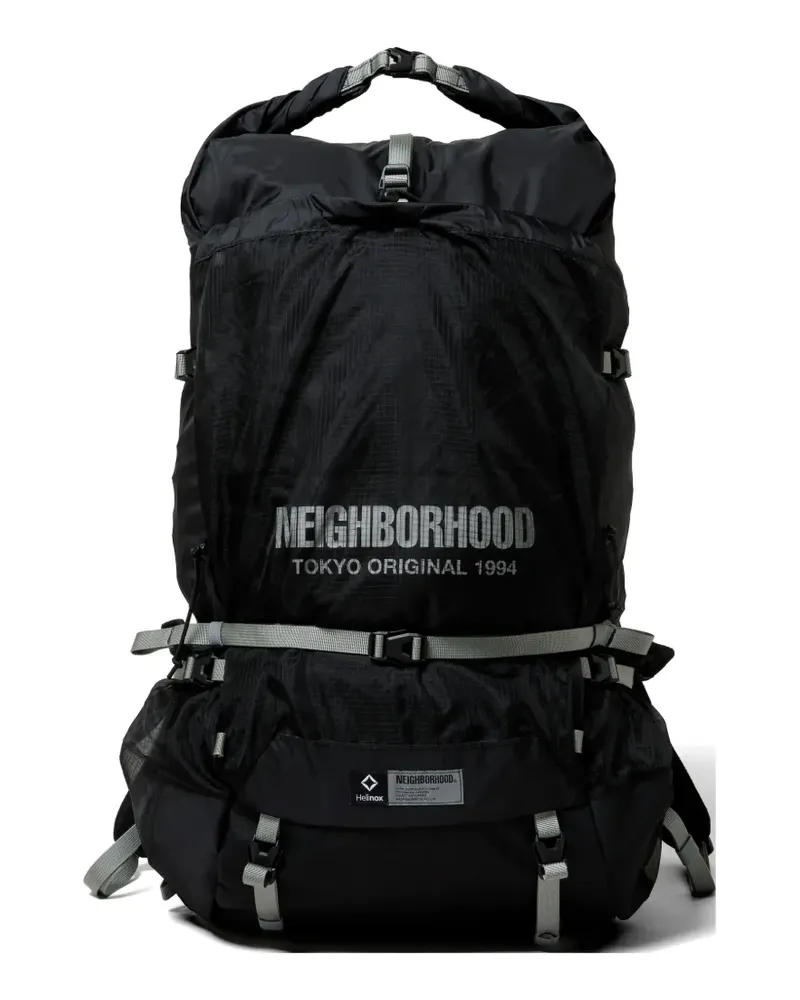 Neighborhood logo-print backpack - Schwarz Schwarz