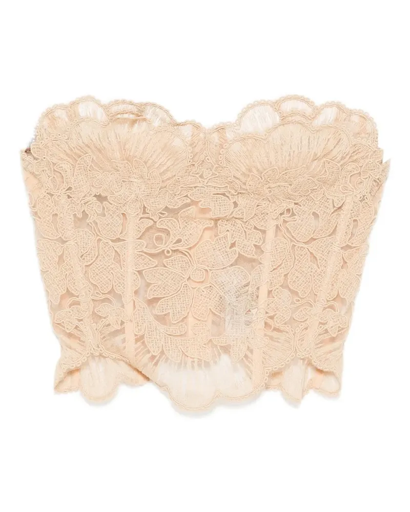 Ermanno Scervino Korsett-Top aus Spitze - Braun Braun