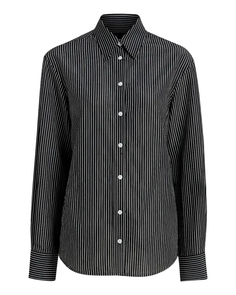 Proenza Schouler Gestreiftes Hemd - Schwarz Schwarz