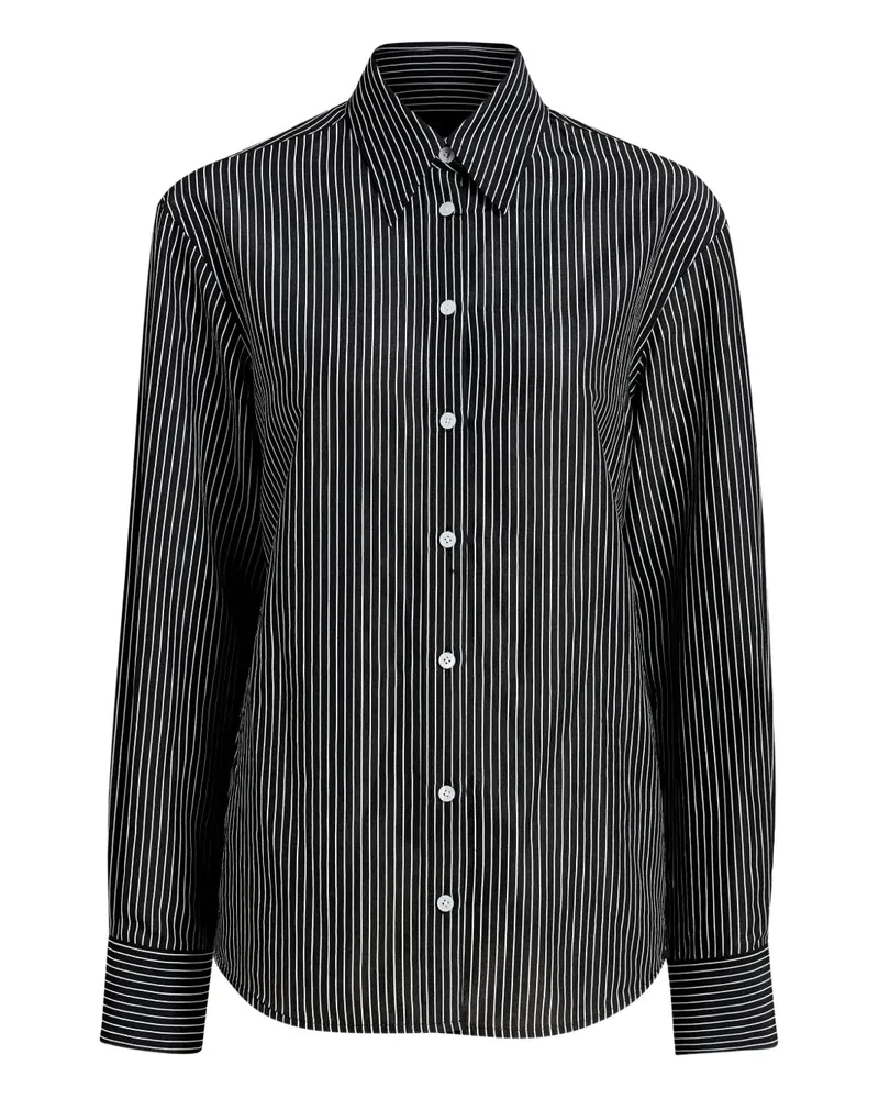 Proenza Schouler Gestreiftes Hemd - Schwarz Schwarz