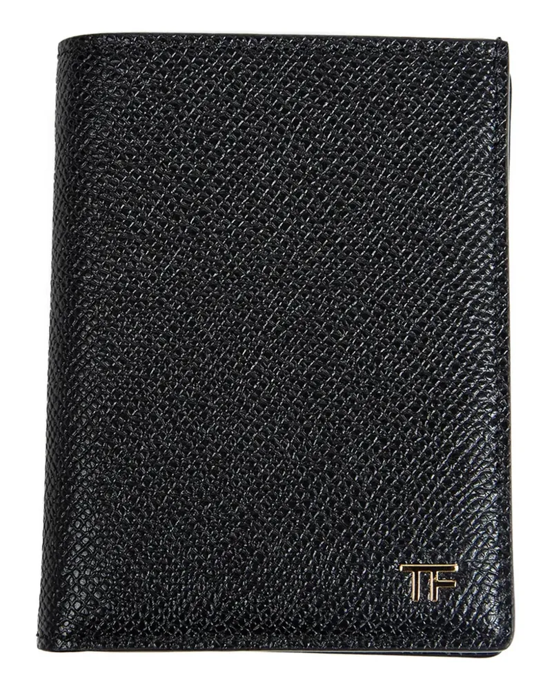 Tom Ford small folding leather cardholder - Schwarz Schwarz