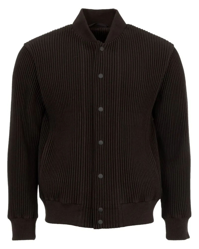 Issey Miyake Klassische Bomberjacke - Braun Braun
