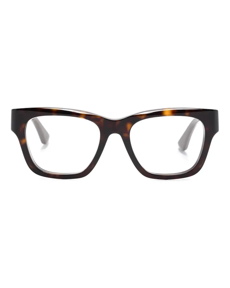 Gucci Brille mit eckigem Gestell - Braun Braun