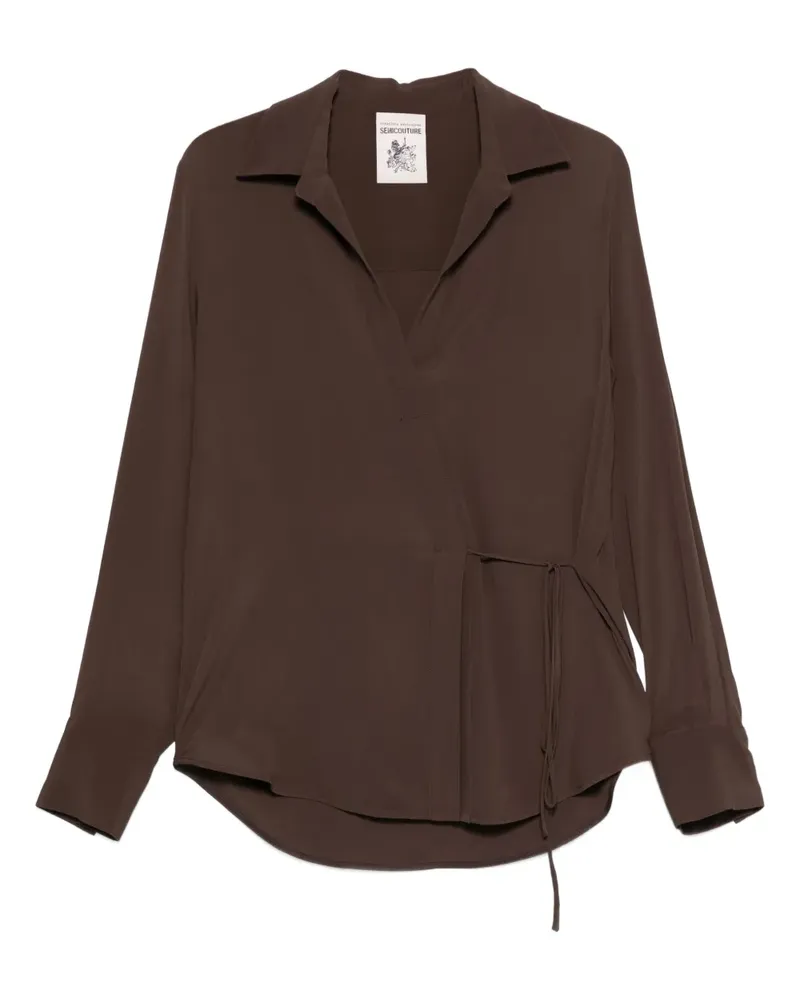 Semicouture side-tie blouse - Braun Braun