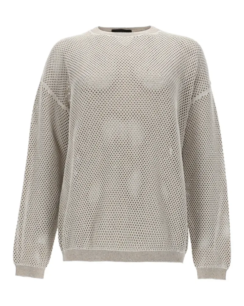 Fabiana Filippi open-knit drop-shoulder sweater - Grau Grau