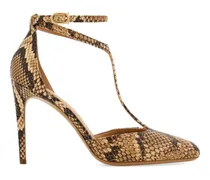 T-strap stiletto pumps - Nude