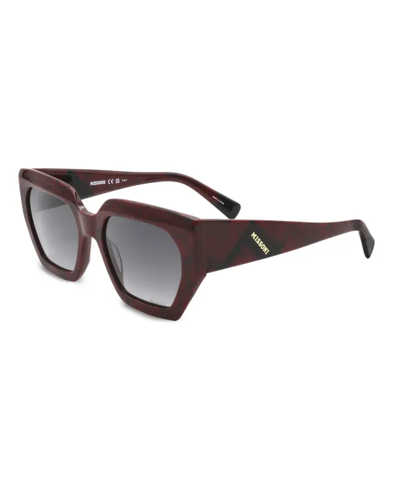 Missoni Sonnenbrille mit geometrischem Gestell - Rot Rot