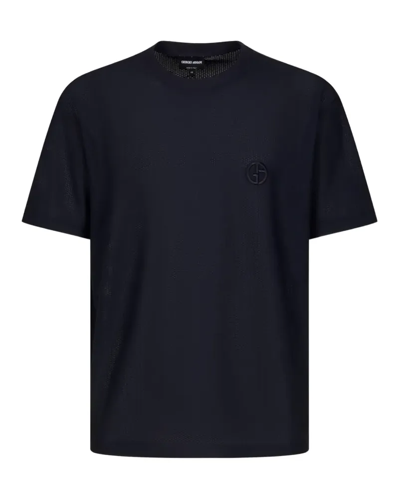 Giorgio Armani T-Shirt mit Logo - Blau Blau