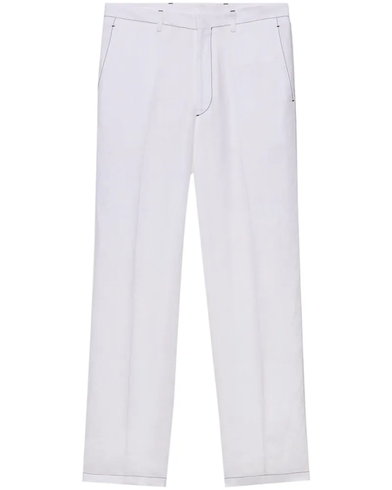 Prada Hose aus Leinen - Weiß Weiß