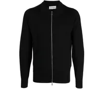 Cardigan mit Baseball-Kragen - Schwarz
