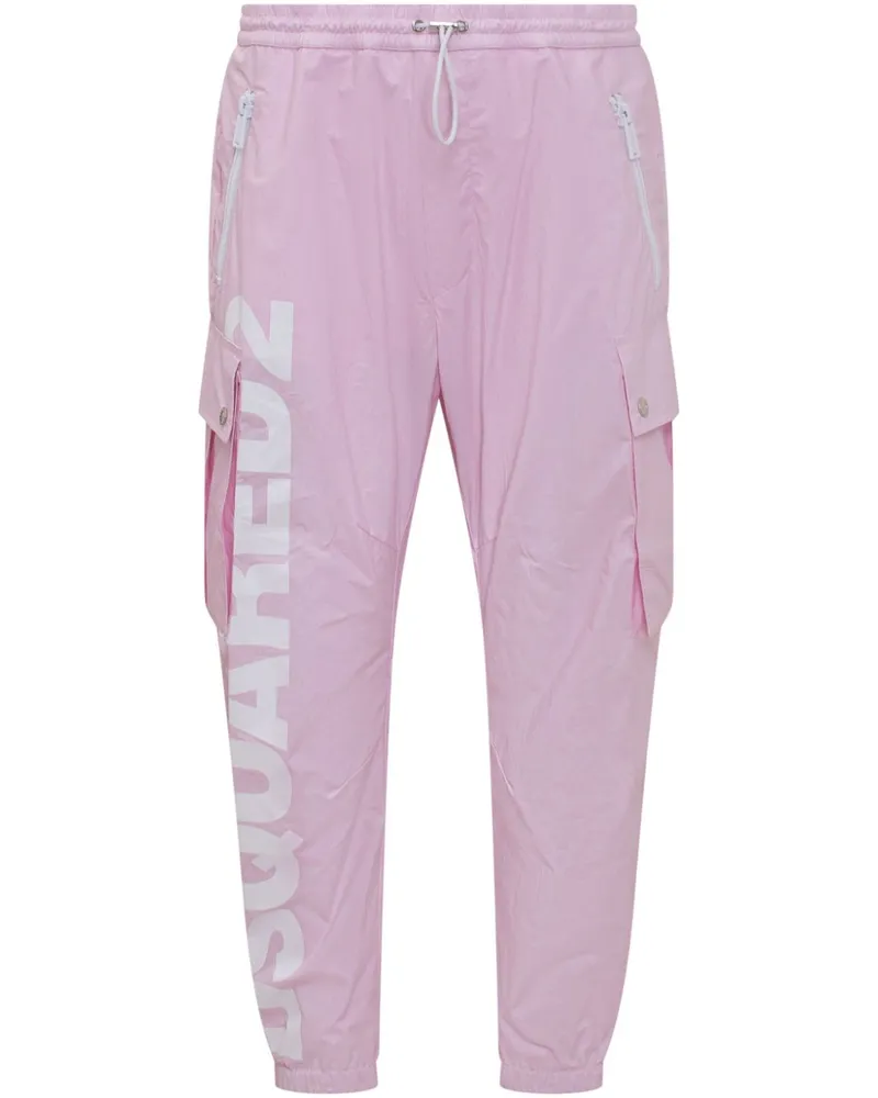 Dsquared2 Cargohose mit Logo-Print - Rosa Rosa