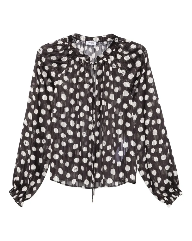 Liu Jo Bluse mit Polka Dots - Schwarz Schwarz